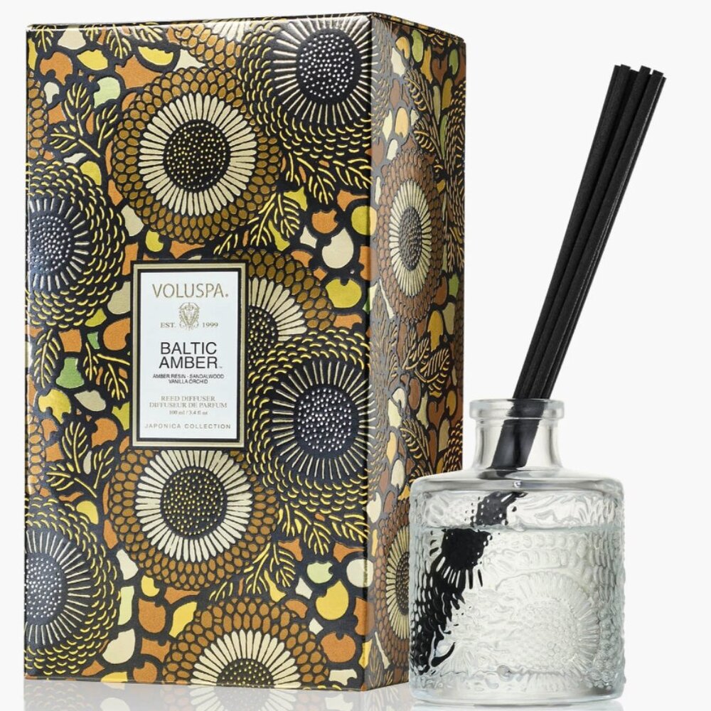 NWT Voluspa Baltic Amber Reed Diffuser
